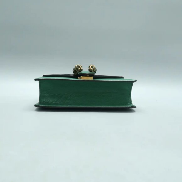 GUCCI Dionysus Green Leather Shoulder Bag 924-012525 - Picture 5 of 12